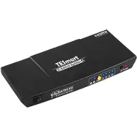 NÖRDIC HDMI Switch 2xPC - 4x näyttöjä 4K30Hz UHD CEC 3D HDCP1.4 PC, PS5, Xbox ja kannettava tietokone