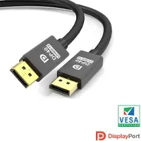 NÖRDIC -SERTIFIOIDUT KAAPELIT 2 m VESA-sertifioitu nylon punottu Displayport 2.1 kaapeli DP40 UHBR10 40Gbps 8K60H 4K144Hz