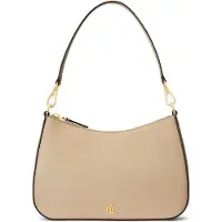 Ralph Lauren Crosshatch Leather Medium Danni Bag - Cream - ONE SIZE