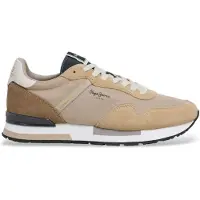 Pepe Jeans for man. PMS400037 Hailon Basic beige slippers (41), Fabric, Flat, Laces, Casual