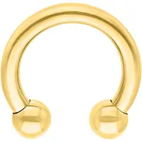 Wildcat Basic Circular Barbell - lävistyskoru - 2,0 mm, 5,0 mm, 10,0 mm, Kultainen metalli