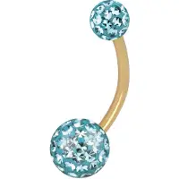 Wildcat Sealed Multi Jewelled Bananabell - 8,0 mm, Hellblau, 4,0 mm/6,0 mm