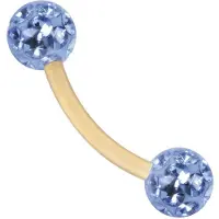 Wildcat Sealed Multi Jewelled Bananabell - 1,2 mm, 8,0 mm, Svetel Safir, 4,0 mm