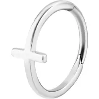 Wildcat Hinged Cross Ring<!--641003606cfbf--> - Hopeinen metalli, 11,0 mm