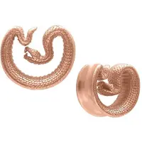 Wildcat Ear Saddles Snake - Ruusukultainen metalli, 12,0 mm