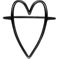 Wildcat Small Heart Ring - sormus - Musta metalli, 21,0 mm