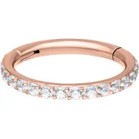 Wildcat Pave Set Crystal Clicker - Lävistyskoru - Ruusukultainen metalli, 6,0 mm