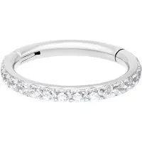 Wildcat Pave Set Crystal Clicker - Lävistyskoru - Valkokulta, 12,0 mm