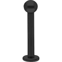 Wildcat Fine Titan Internally Labret - sisäkierteinen labret-lävistyskoru - 1,6 mm, 7,0 mm, Musta metalli, 2,5 mm