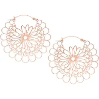 Wildcat Daisy Hoops - korvarenkaat - Ruusukultainen metalli