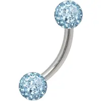 Wildcat Sealed Multi Jewelled Bananabell - 10,0 mm, Svetlo Modra, 5,0 mm