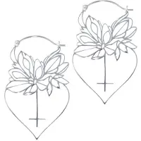 Wildcat Dahlia Hoops<!--63fd88f178d55--> - Hopeinen metalli
