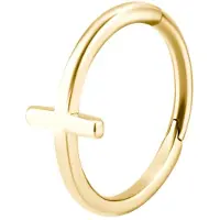 Wildcat Hinged Cross Ring<!--641003606cfbf--> - Kultainen metalli, 12,0 mm