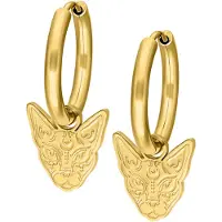 Wildcat Little Sphynx Hoops - korvarenkaat (pari) - Kultainen metalli