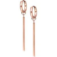 Wildcat Little Bar Hoops - huggies-korvarenkaat (pari) - Ruusukultainen metalli