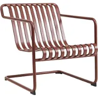 HAY Palissade Cantilever Low lounge-nojatuoli Rautapunainen