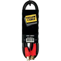 Yellow cable N01-1 - USB a/b -kaapeli 1m.