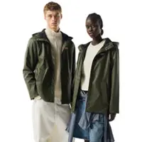 Hunter Izzy Pu Hooded Jacket - Khaki green - L