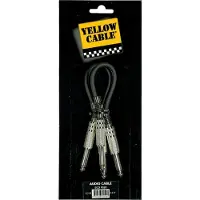 Yellow cable P020 - 2 x 1/4" Jack/Jack patch-kaapeli 20cm.