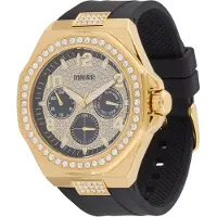 GUESS Analoginen kello 'EMPIRE' kulta / musta