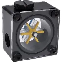 Alphacool Virtausilmaisin Eisfluegel, G1/4 neliö, musta acetal