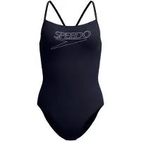 Speedo Endurance+ Logo Thin Strap One Piece - Black - 46