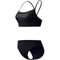 Speedo Endurance+ Logo Thin Strap Two Piece - Black - 44