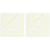 Blomus Arto pyyhe 2-pack, valkoinen–läpinäkyvä keltainen, 30x50 cm
