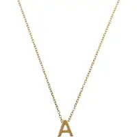 Timi Of Sweden Viola Letter Necklace Stainless Steel Gold A