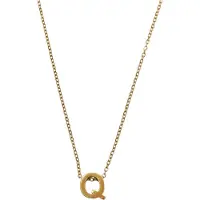 Timi Of Sweden Viola Letter Necklace Stainless Steel Gold Q
