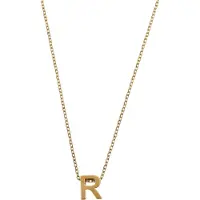 Timi Of Sweden Viola Letter Necklace Stainless Steel Gold R