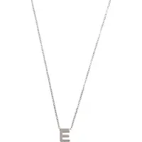 Timi Of Sweden Viola Letter Necklace Stainless Steel Silver E