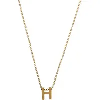 Timi Of Sweden Viola Letter Necklace Stainless Steel Gold H