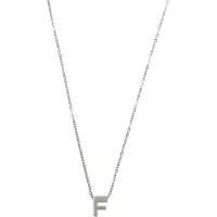 Timi Of Sweden Viola Letter Necklace Stainless Steel Silver F