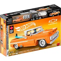 Mega Brick Shop Hot Wheels Custom ’62 Chevy Pickup Building Toy Kit (858 Pieces), For Collectors - Orange - ONE SIZE