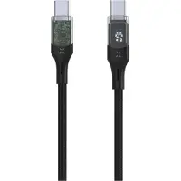FIXED 100 W USB-C latauskaapeli 1,2 m (musta)