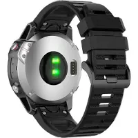 FIXED Garmin QuickFit 26mm kellon silikoniranneke (musta)