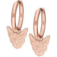 Wildcat Little Sphynx Hoops - korvarenkaat (pari) - Ruusukultainen metalli