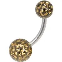 Wildcat Sealed Multi Jewelled Bananabell - 12,0 mm, Šampanjec, 6,0 mm/8,0 mm