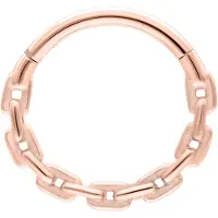 Wildcat Anchor Chain Clicker - saranallinen rengas - Ruusukultainen metalli, 10,0 mm