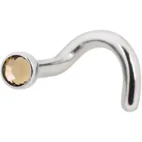 Wildcat Jewelled Nosestud - nenäkoru kristallikivellä - 1,0 mm, Samppanja