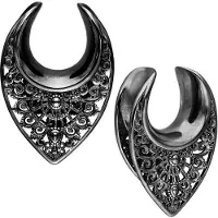 Wildcat Ear Saddles Oriental - Musta metalli, 16,0 mm