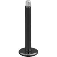 Wildcat Micro labret sans boule - 1,6 mm, 7,0 mm, Musta metalli