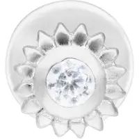 Wildcat Ice Flower Push-Fit Labret - Lävistyskoru - Hopeinen metalli