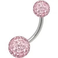 Wildcat Sealed Multi Jewelled Bananabell - 12,0 mm, Rosa, 6,0 mm/8,0 mm