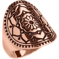 Wildcat Mandala Ring - Rožnato Zlata, 21,0 mm