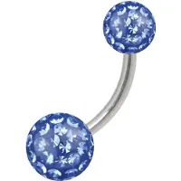 Wildcat Sealed Multi Jewelled Bananabell - 12,0 mm, Saphirblau, 6,0 mm/8,0 mm