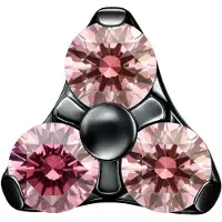 Wildcat Trinity Attachment for Internally Labrets - Koristeosa - Musta metalli, Fancy Morganite