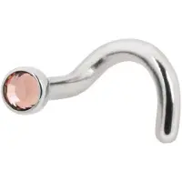Wildcat Jewelled Nosestud - nenäkoru kristallikivellä - 1,2 mm, Aprikoosi