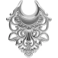 Wildcat Ear Saddles Baroque - Hopeinen metalli, 12,0 mm